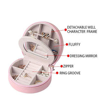 Load image into Gallery viewer, Portable Jewelry Box Mini Simplicity Jewelry Box Small Storage Box Ear Stud Box Ring Bag European Velvet Jewelry Box