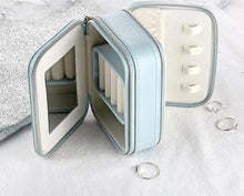 Load image into Gallery viewer, JTO Portable Travel Jewelry Box Cosmetic Makeup Organizer Jewelry box Earrings Display Rings Organizer Jewelry Casket Carrying Case