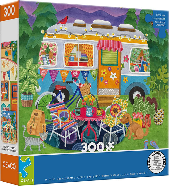 Happy Camper Oversized 300 Piece Jigsaw Puzzle – $6.29 (reg. $12)