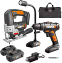 Open-Box Worx 20V LI 3-Piece Combo with Drill, Jigsaw, and Flex Snake Light for $92 + free shipping