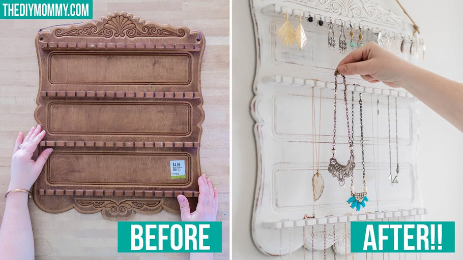 TRASH TO TREASURE | How to Make a Jewelry Organizer from a Thrifted Spoon Rack by The DIY Mommy (1 year ago)