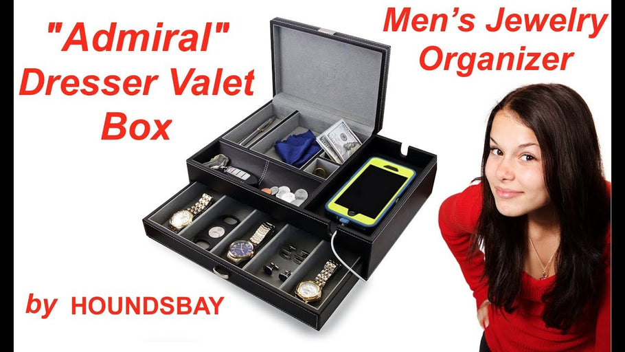 The "Admiral" Dresser Valet Box Jewelry Organizer by HOUNDSBAY by HoundsBay (4 years ago)