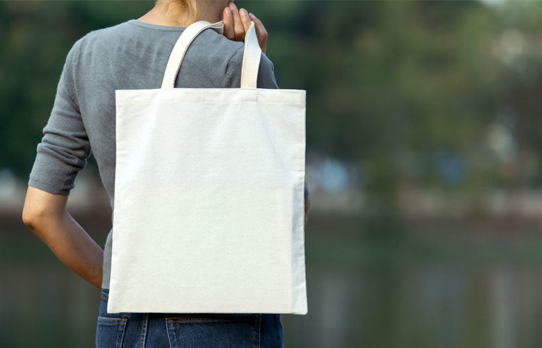 Use tote bags for groceries — not as a home organization crutch