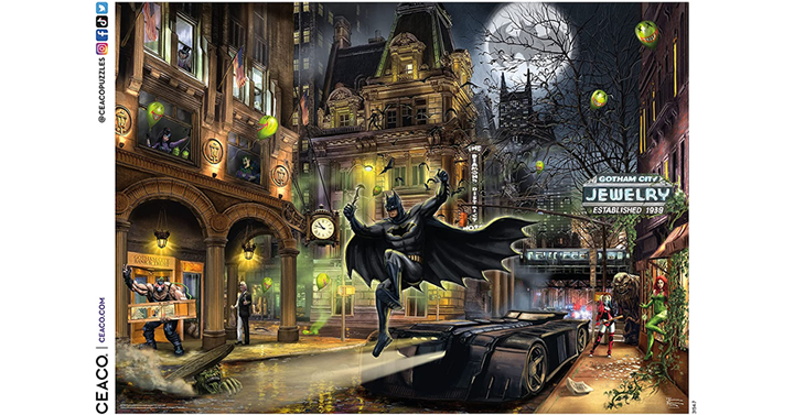 Thomas Kinkade DC Comics Batman Gotham City 1000 Piece Jigsaw Puzzle – Just $7.49!