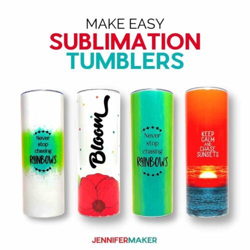 Sublimation Tumblers with Three Colorful Designs