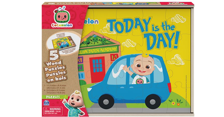 Cocomelon 5-Pack Of Wood Jigsaw Puzzles – Just $5.00! Walmart Black Friday Deal!