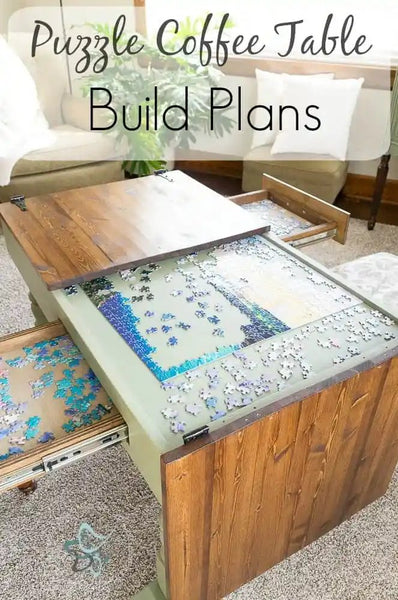 DIY Puzzle Table with easy step-by-step