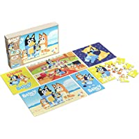 7-Count Spin Master Bluey Wood Puzzles Jigsaw Bundle with Storage Tray only $6.99