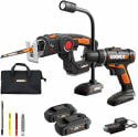 Certified Refurb Worx 20V Cordless Drill Driver, Axis Saw, & Flexible Light Combo for $84 + free shipping