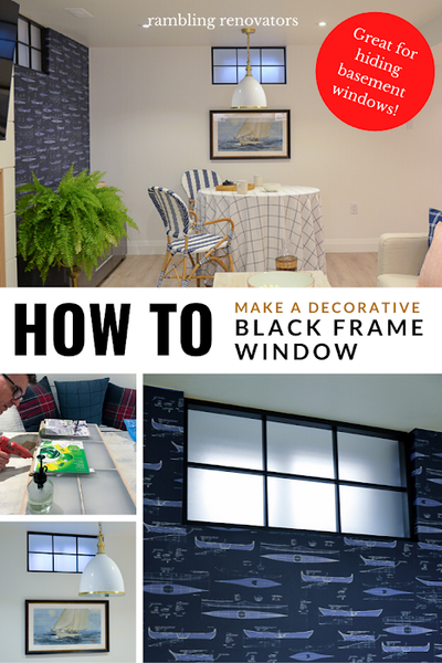 How To Make a Decorative Black Window Frame Insert