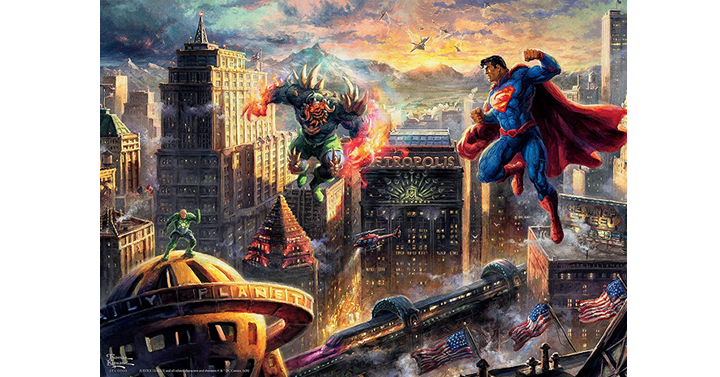 Thomas Kinkade – DC Comics – Superman Man of Steel – 1000 Piece Jigsaw Puzzle – Just $8.80!