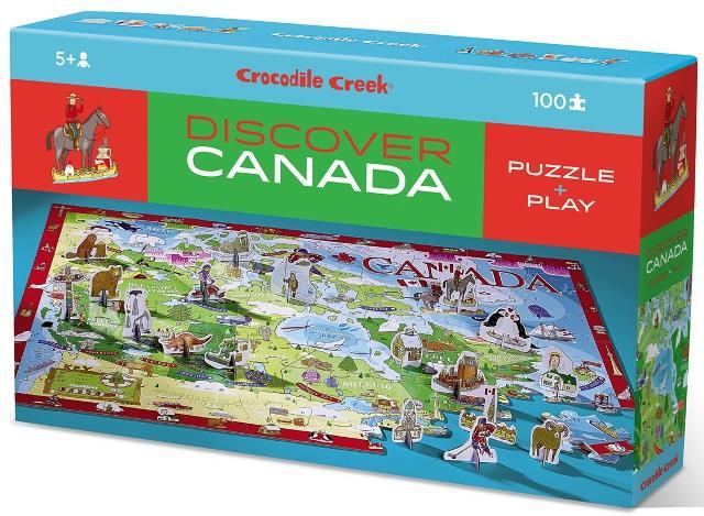 Crocodile Creek Puzzle Discover Canada Learn & Play, 100 Piece