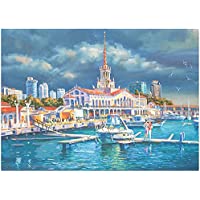 Sochi Harbor Jigsaw Puzzle with Letters on Back only $9.75