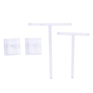 2pcs/set Glass Earrings Jewelry Organizer Display Rack Stand Holder