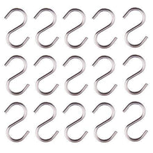 Load image into Gallery viewer, Products axesickle 50 pcs 1 inch s hook connectors for jewelry key ring key chain pet name tag wood circles chain hardware fishing lure and key ring assembly