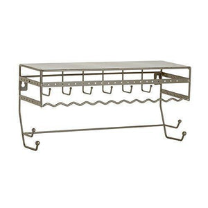 Amazon simplify 2700 sat satin 13 5 wall mount jewelry storage rack organizer shelf for earrings bracelets necklaces and hair accessories