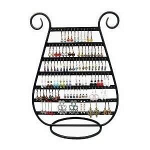 Adorox Earring Holder Jewelry Organizer Necklace Hanger Wall Stand Rack Black Classic Display