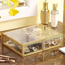 Load image into Gallery viewer, Related pengke x large gold makeup organizers dust proof cosmetic and jewelry storage case with 5 drawers 10 3x7 7x15 4 pack of 1