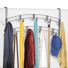 Load image into Gallery viewer, Latest airleds over door accessory holder scarf belt hat jewelry hanger 9 hook organizer rack platinum 1