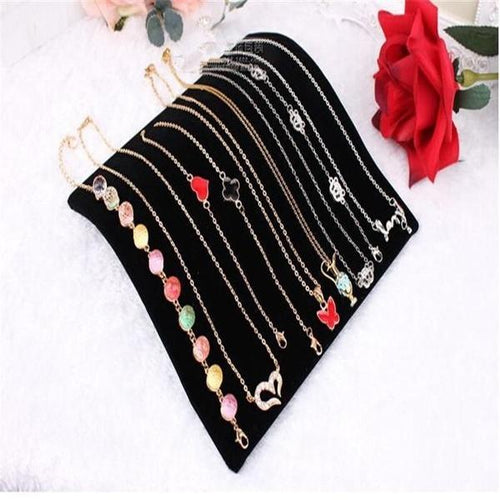 Velvet Necklace Chain Pendant Display Jewelry Organizer Stand Holder