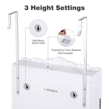 Load image into Gallery viewer, Featured langria 10 leds wall door mounted jewelry cabinet lockable jewelry armoire storage organizer for accessories carved design 2 drawers 3 adjustable heights white