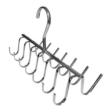 Load image into Gallery viewer, Results evelots tie belt scarf jewelry rack hanger closet organizer chrome 14 hooks