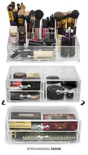 Load image into Gallery viewer, Related sorbus acrylic cosmetics makeup and jewelry storage case display sets interlocking drawers to create your own specially designed makeup counter stackable and interchangeable
