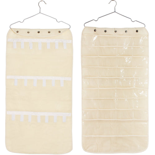 40 Pockets 20 Hooks Oxford Hanging Jewelry Organizer with Zipper Hanger (Pockets & Hooks )