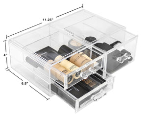 Products sorbus acrylic cosmetics makeup and jewelry storage case display sets interlocking drawers to create your own specially designed makeup counter stackable and interchangeable