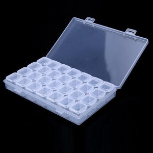 28 Slots Jewelry Storage Box Organizer Box Disassembled Plastic Adjustable Jewelry Organizer