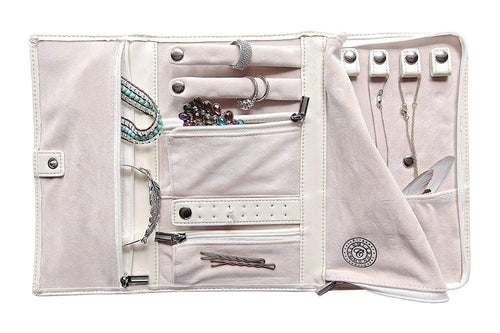 CASE ELEGANCE Vegan Leather Travel Jewelry Case - Jewelry Organizer [Petite]