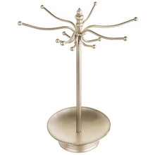 Load image into Gallery viewer, Purchase mygift brass tone metal 12 hook jewelry organizer tree rack w ring dish tray