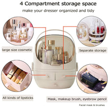 Load image into Gallery viewer, Purchase fazhen cosmetic and jewelry storage with dustproof lid large makeup organizer display boxes with drawers for vanity skin care products rack dressing table desktop finishing box pink