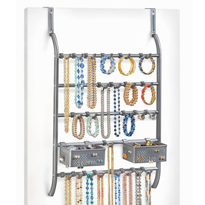 Latest lynk over door or wall mount jewelry organizer rack platinum 1