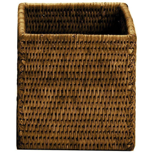 DWBA Rattan Square Cosmetic Storage Makeup Jewelry Organizer Beauty Box Canister