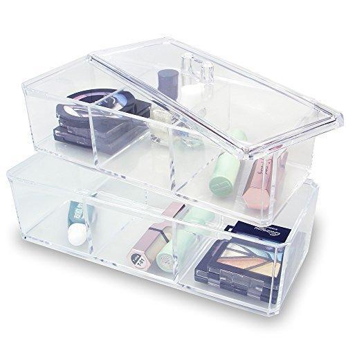 #COM172-1 Two Layer Acrylic Makeup Organizer Box
