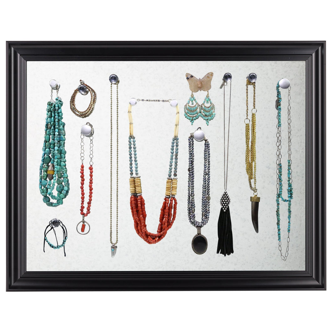 Shabby Chic Magnetic Jewelry Display Organizer Board (Black)