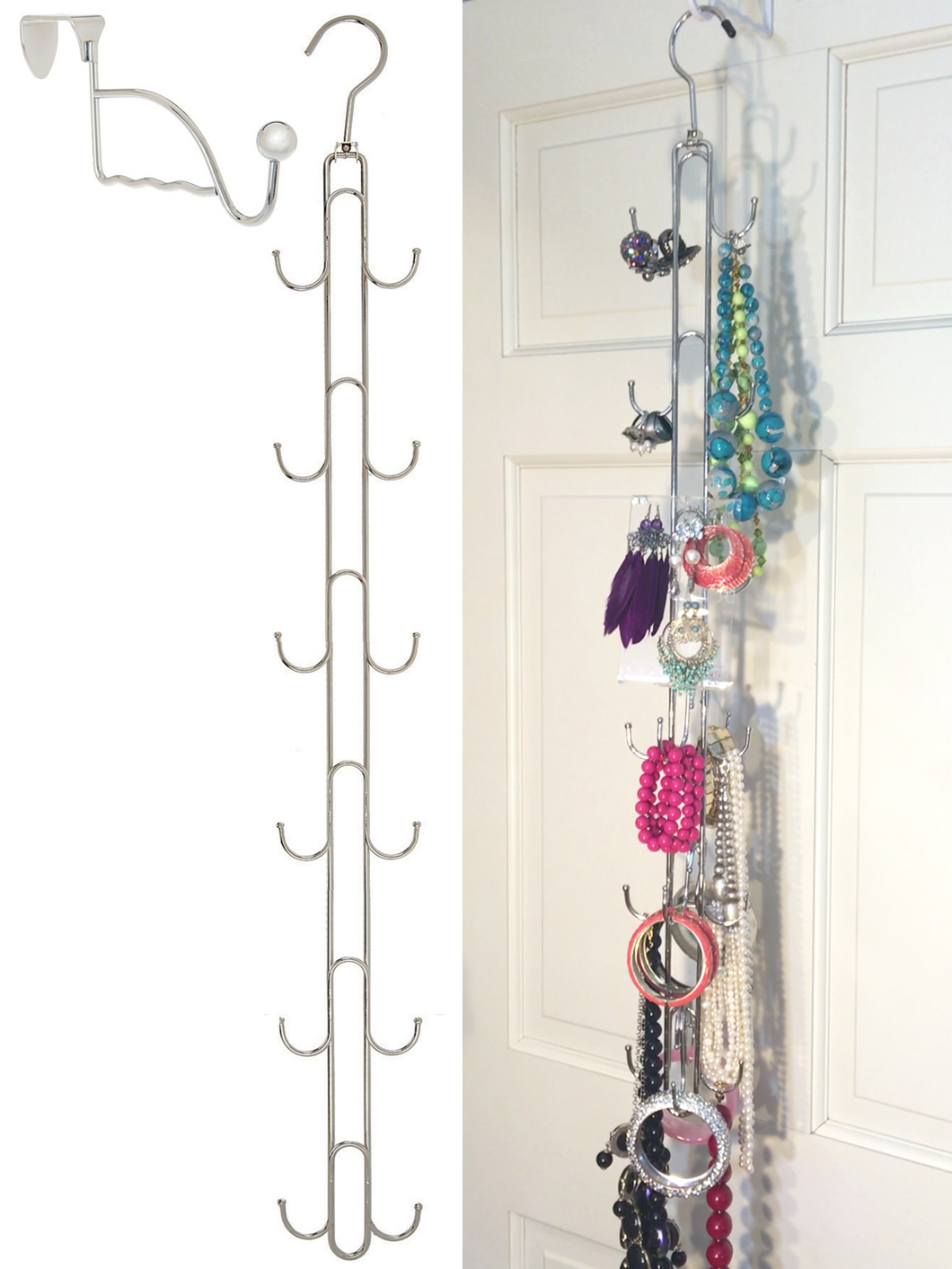 Jewelry Stax™ - Rotating Over the Door Hanging Jewelry Organizer - Boottique