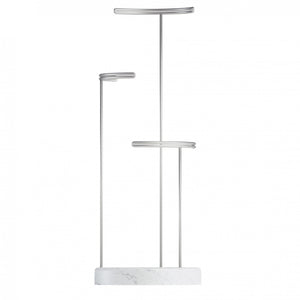 TESORA JEWELRY STAND - Marble, Nickel and White