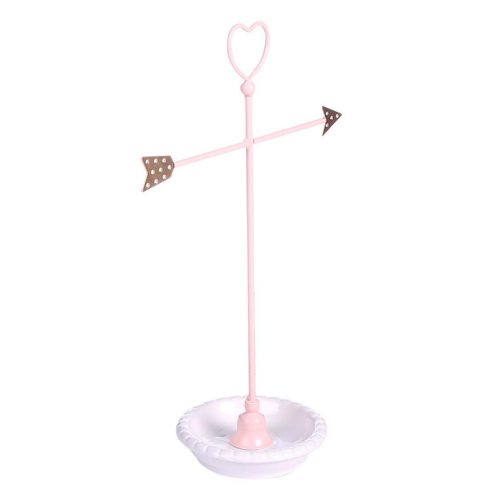 #COP3683 Metal Heart and Arrow Jewelry Organizer Stand