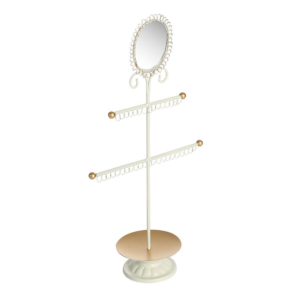 #COP3689 Metal Jewelry Organizer Stand with Mirror