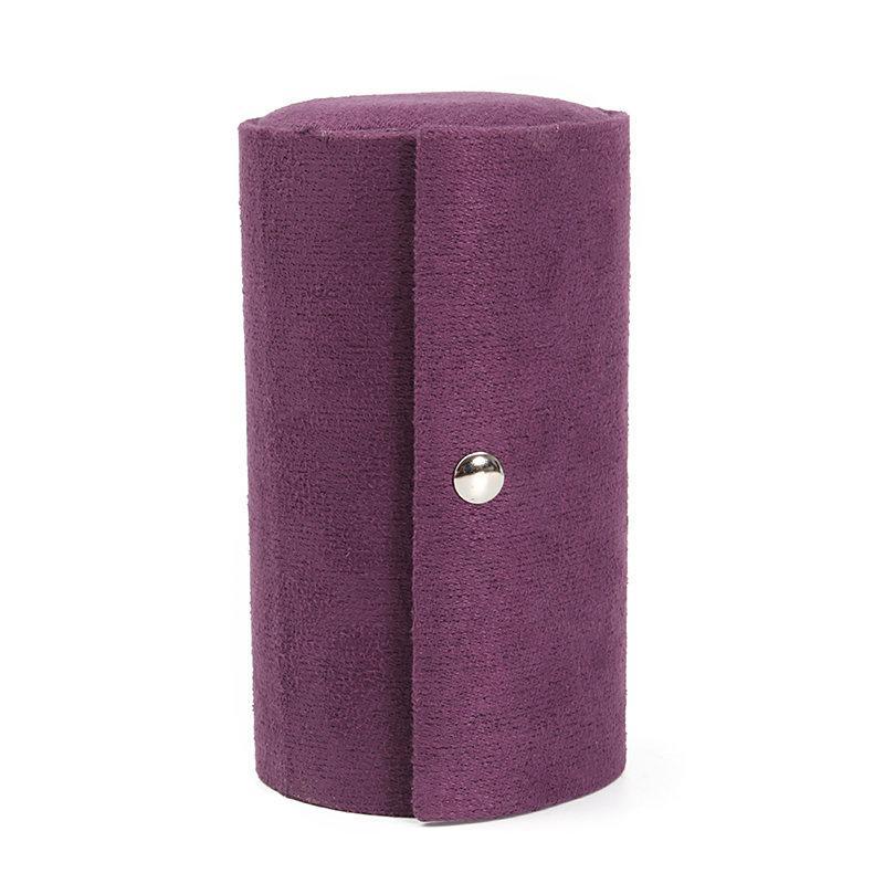 3 Tiers Jewelry Organizer Portable Compartment Cylinder Lint Roll Up Jewelry Box Case Holder