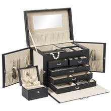 Load image into Gallery viewer, Leather Jewelry Box w/ Velvet Interior