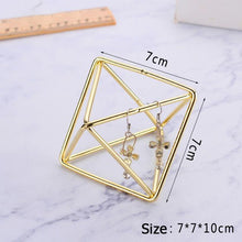 Load image into Gallery viewer, JTO Ins Gold Plated Geometric Bracelet Long Earring Display Stand Hanging Rack Pendant Necklace Jewelry Organizer Holder Home Decor
