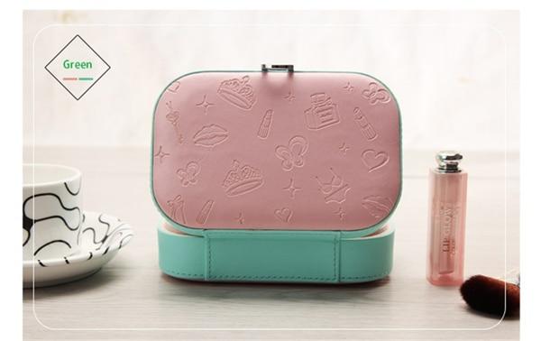 Travel Comestic & Jewelry Container Casket Organizer Jewelry Box Makeup Kit