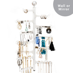 Jewelry Organizer ~ 12-Tier Wall Hanging ~White